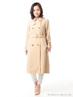 ロングトレンチコート/ベージュ