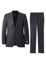 DORMEUIL/AMADEUS 365ワイドピッチストライプスーツ/ダークブラウン(343)