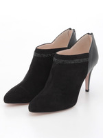 LovelyWalkスポンジ入リブーティ/ブラックスエード