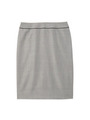 シルク混バックプリーツタイトスカート/ダークグレー(413)