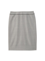 シルク混バックプリーツタイトスカート/ダークグレー(413)