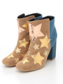 スターパッチワークブーツ/ベージュ