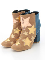 スターパッチワークブーツ/ベージュ