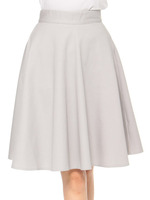 ストレッチサーキュラースカート/ライトグレイ