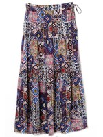 トライバル柄マキシSK/BLUE