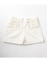 フリルデニムショートパンツ/レモンイエロー(031)