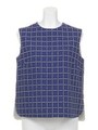 【BED&BREAKFAST】SUMMER MESH CHECK Sleeveless Top/BLUE