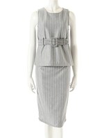 【CEDNIE】ストライプSET UP/ライトグレー