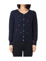 りんごビジューニットカーディガン/アイボリー(004)