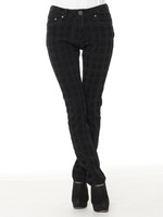 チェック柄パンツ/ブル-