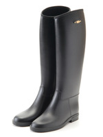 プレートレインブーツ/黒