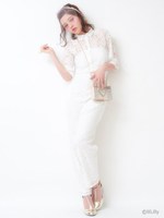 レースジャンプスーツ/WHITE