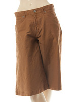 顔料バックサテンキュロットパンツ/MOCHA