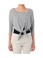 斜めボタン2WAYカーディガン/ネイビー系(093)