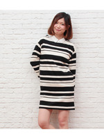 カノコボーダーワンピース/ブラック(319)
