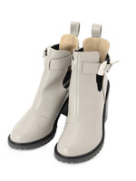 ベルト付きショートブーツ/グレー(012)