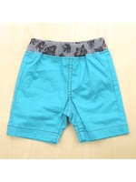 ポプリンストレッチウエストリブ4分丈パンツ/オレンジ