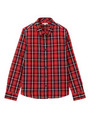 ワンポケットチェックシャツ/レッド系(263)