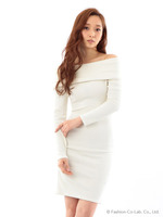 2WAYタイトギャザーワンピース/ブラック