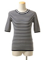 クルーネックボーダーニットＴＯＰＳ/NV