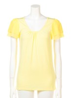 シフォンスリーブT/サーモンピンク