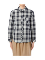 タータンチェックベーシックシャツ/ネイビー(293)