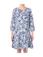 ニュアンスフラワーワンピース/ネイビー(193)
