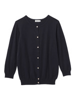 ハイツイストコットンニットカーディガン/オレンジ(067)