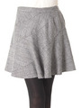 バイアス切り替えフレアスカート/グレー
