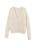 フェイクファーカーディガン/グレー