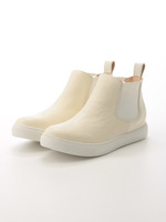 本革サイドゴアスニーカー/ホワイト