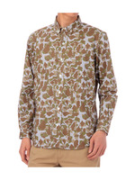 迷彩ストライプBDシャツ/ブルー系(090)