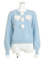 LOVE ME HEART KNIT CARDIGAN/TRUE BLUE