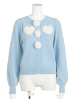 LOVE ME HEART KNIT CARDIGAN/TRUE BLUE