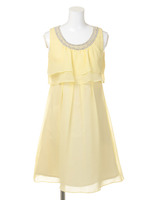 【DUO】 シフォンレイヤードOP/ベージュ