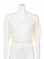 １２Ｇ５分袖ラーベンＶネックＣ／Ｄ/グリーン