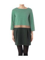 カラーブロッキングポンチワンピース/グレー系(051)