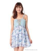 デニムキャミチュニック/ピンク