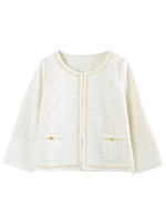 ノーカラージャケット/ホワイト