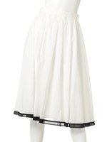 バイカラースカート/ホワイト