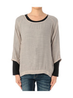 バックリボンチュニック+インナーカットソー/ベージュ系(053)