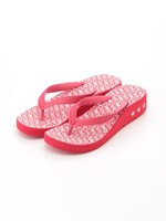 MILLS LOGO HEEL SANDALS/RED