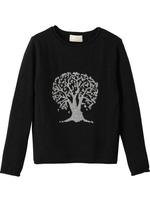 [L]ツリーデザインクロップドニット/グレー系(512)