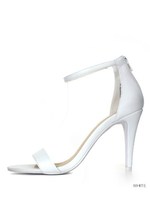 アンクルストラップバックジップサンダル/WHITE