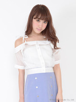 コンパクトオフショルブラウス/オフホワイト