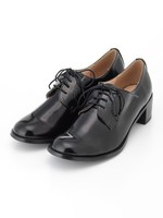 ヒールアップオックスフォードシューズ/WHITE