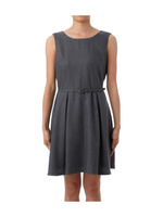 細ベルト付きノースリーブワンピース/グレー系(014)