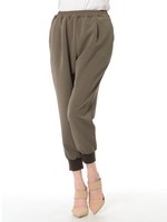 裾切り替えタック゛パンツ/カーキ