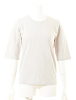 [L.B DAILY STOCK]丸開き半袖Tシャツ/GRY