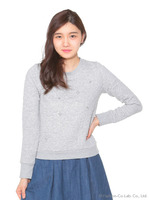 ・ジャガードビジュー付プルオーバー/Light Gray